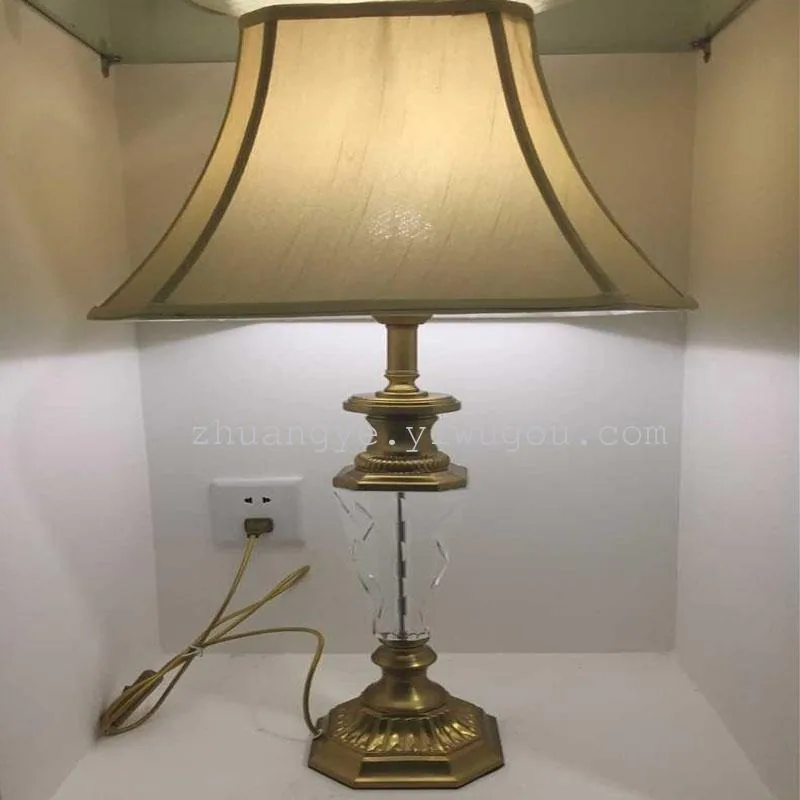 European Crystal Table Lamp — Living Room & Bedroom — view 1