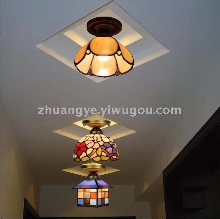 European Glass Ceiling Light — Walkway, Corridor & Entryway — view 7