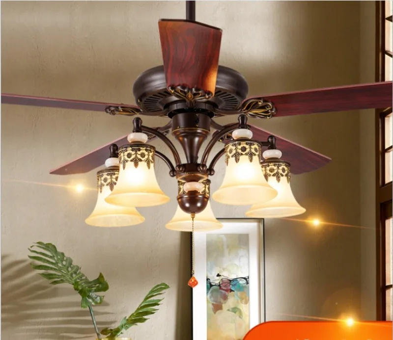 European Illuminated Ceiling Fan Light — Living Room, Bedroom & Dining Room — view 4