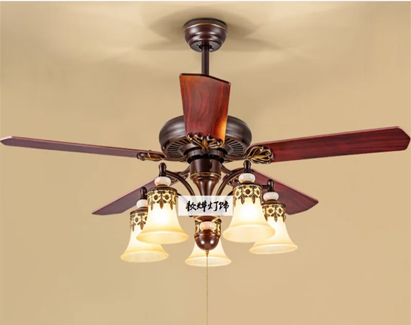 European Illuminated Ceiling Fan Light — Living Room, Bedroom & Dining Room — view 2