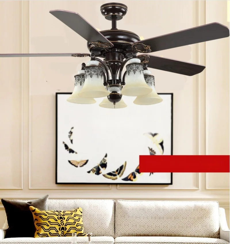 European Illuminated Ceiling Fan Light — Living Room & Dining Room — view 18
