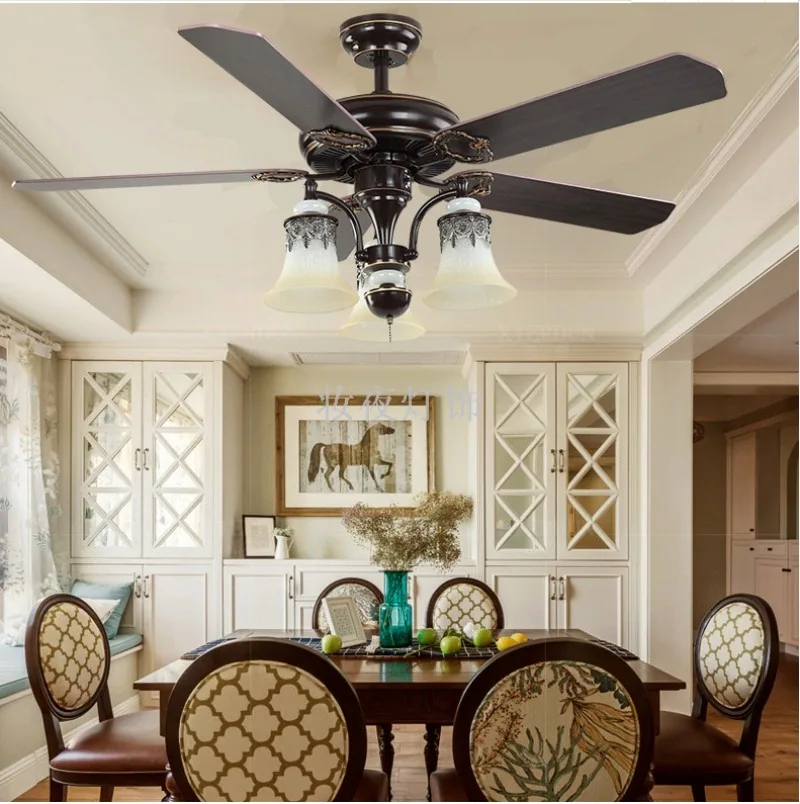 European Illuminated Ceiling Fan Light — Living Room & Dining Room — view 21