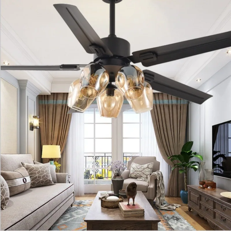 European LED Ceiling Fan Light — Living Room, Bedroom & Dining Room — view 6