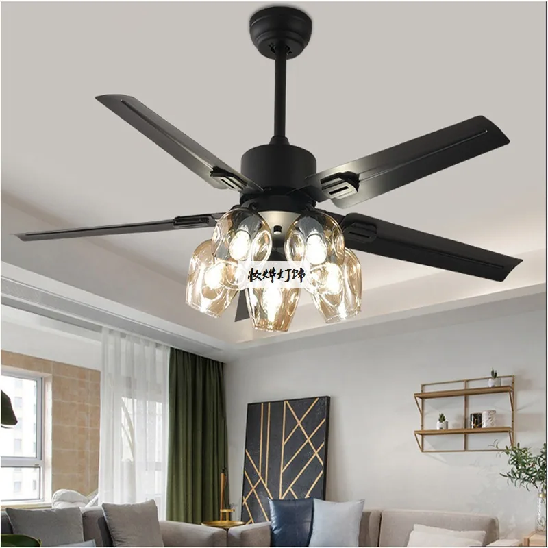 European LED Ceiling Fan Light — Living Room, Bedroom & Dining Room — view 5