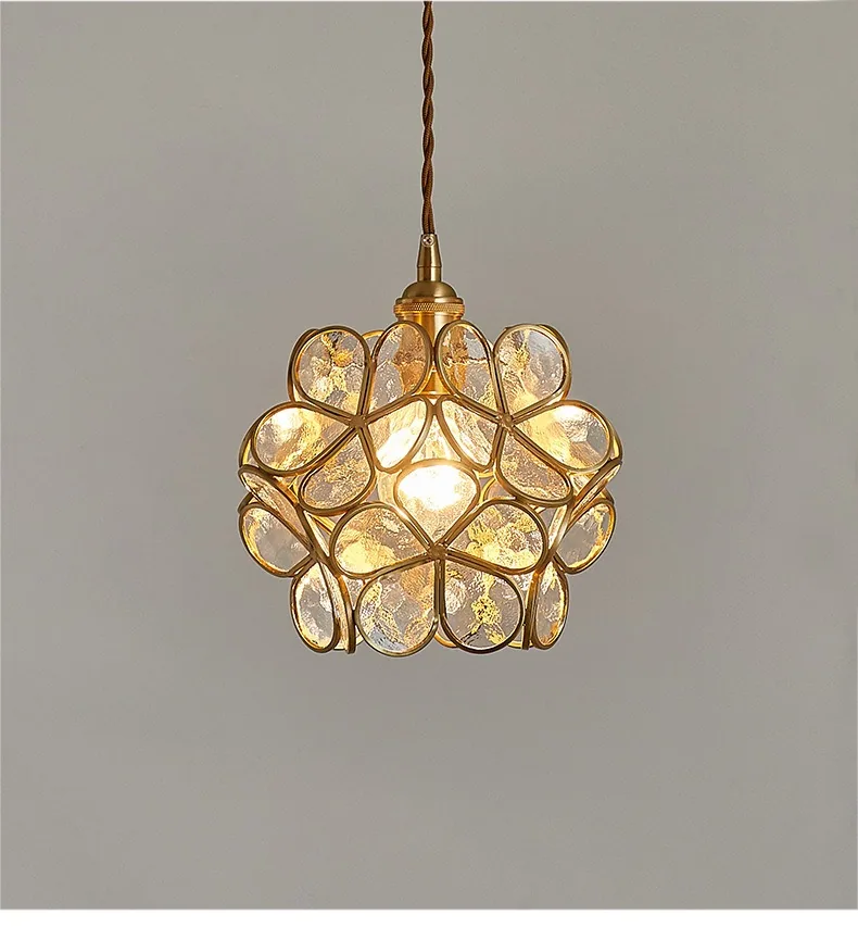 Light Luxury Solid Brass Chandelier — Bedroom, Bedside & Walkway — view 11