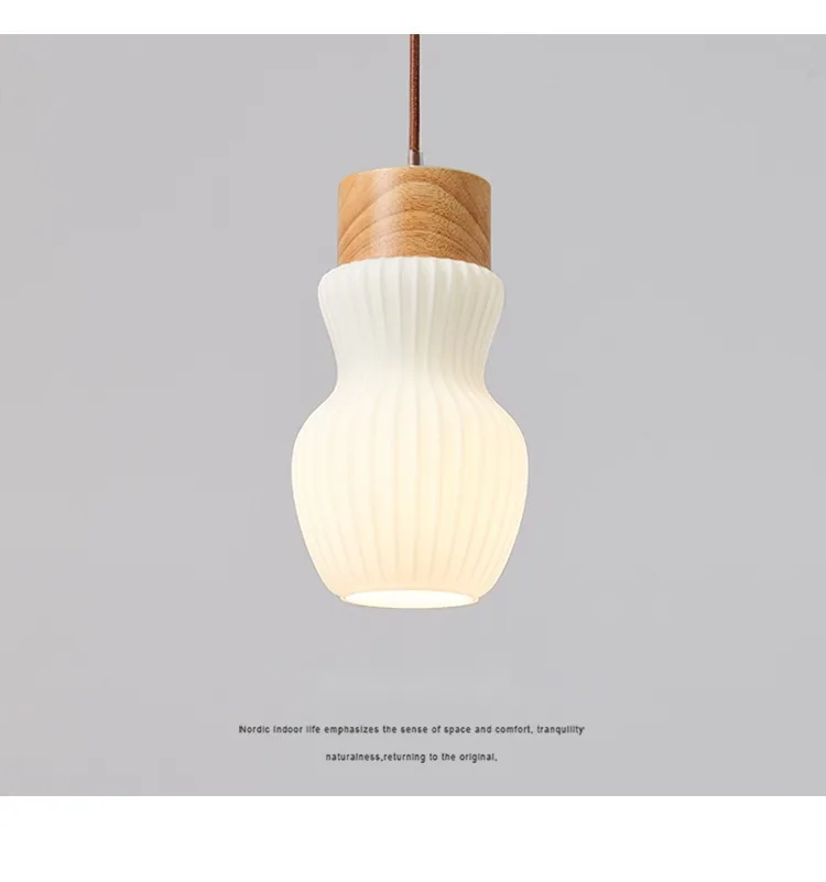 Minimalist Solid Wood Chandelier — Dining Room — view 19