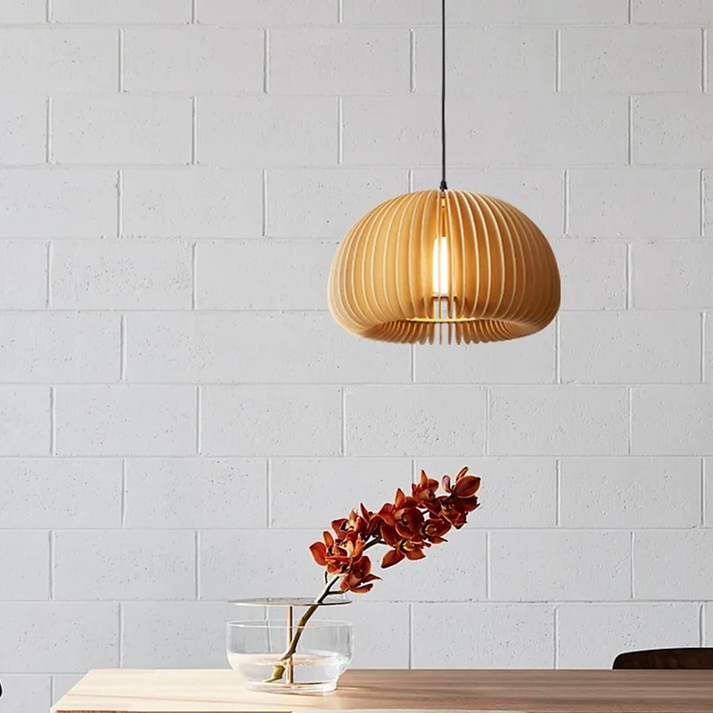 Nordic Solid Wood Chandelier — Bedroom, Dining Room & Study — view 2