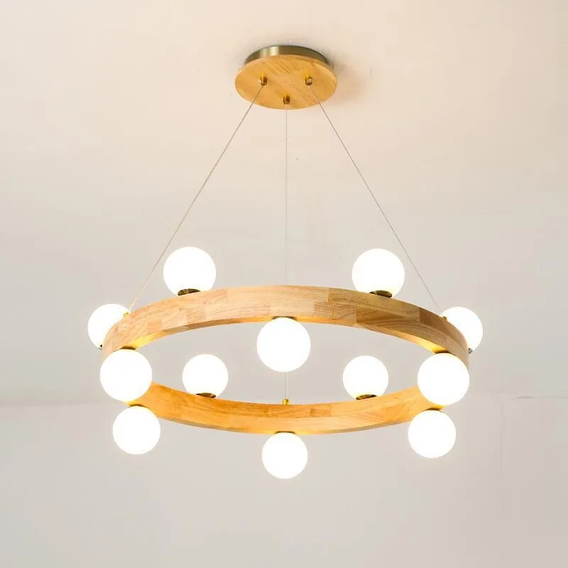 Chinese Solid Wood Chandelier — Living Room, Bedroom & Dining Room — view 5