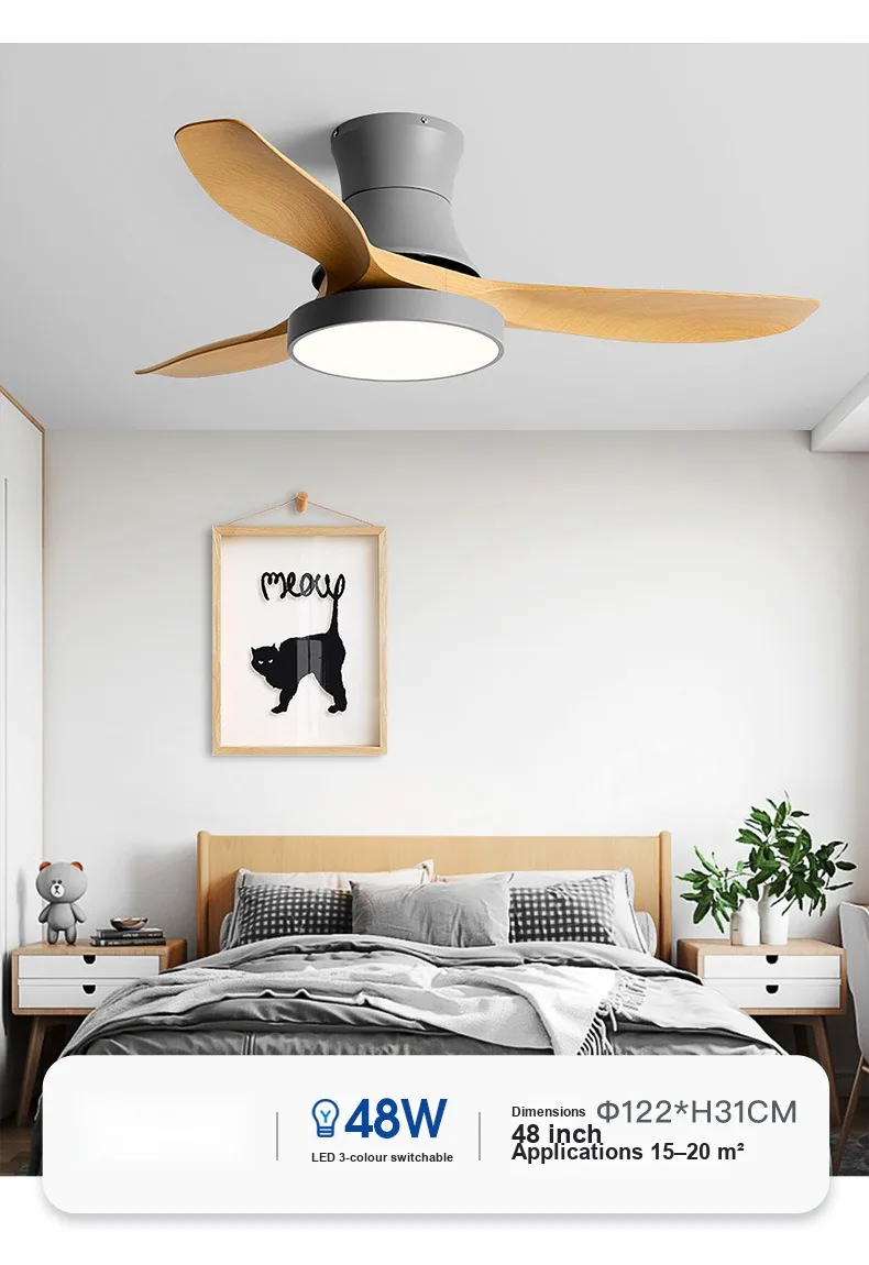 Nordic Ceiling Fan Light — Living Room & Dining Room — view 5