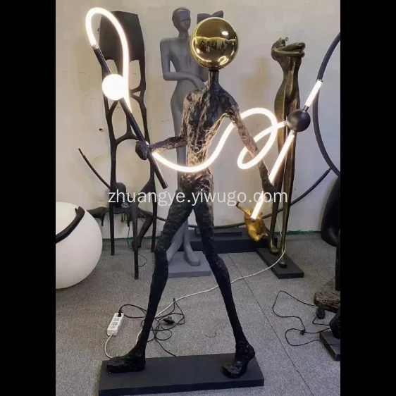 Post-Modern Resin Figure Sculpture Floor Lamp — Made to Order — view 1