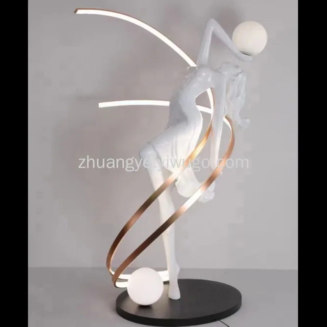 Post-Modern Resin Figure Sculpture Floor Lamp — Made to Order — view 2