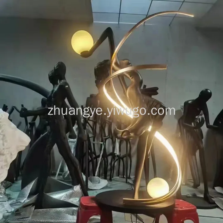 Post-Modern Resin Figure Sculpture Floor Lamp — Made to Order — view 3