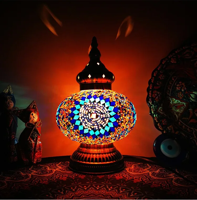 Vintage LED Glass Table Lamp — Hotel & Bedroom — view 10