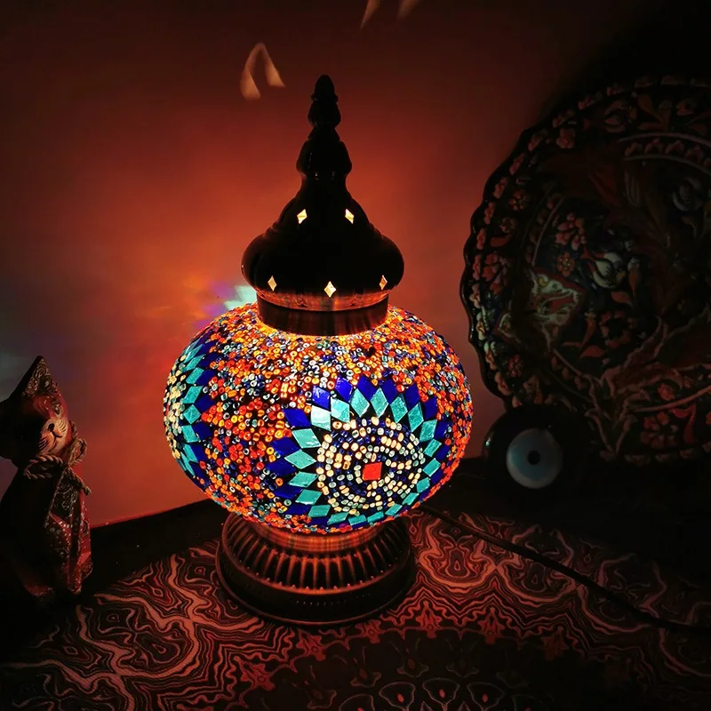 Vintage LED Glass Table Lamp — Hotel & Bedroom — view 3