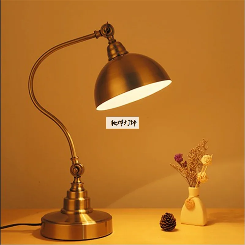 American Brass Eye-Care Table Lamp — Bedroom, Bedside & Study — view 3