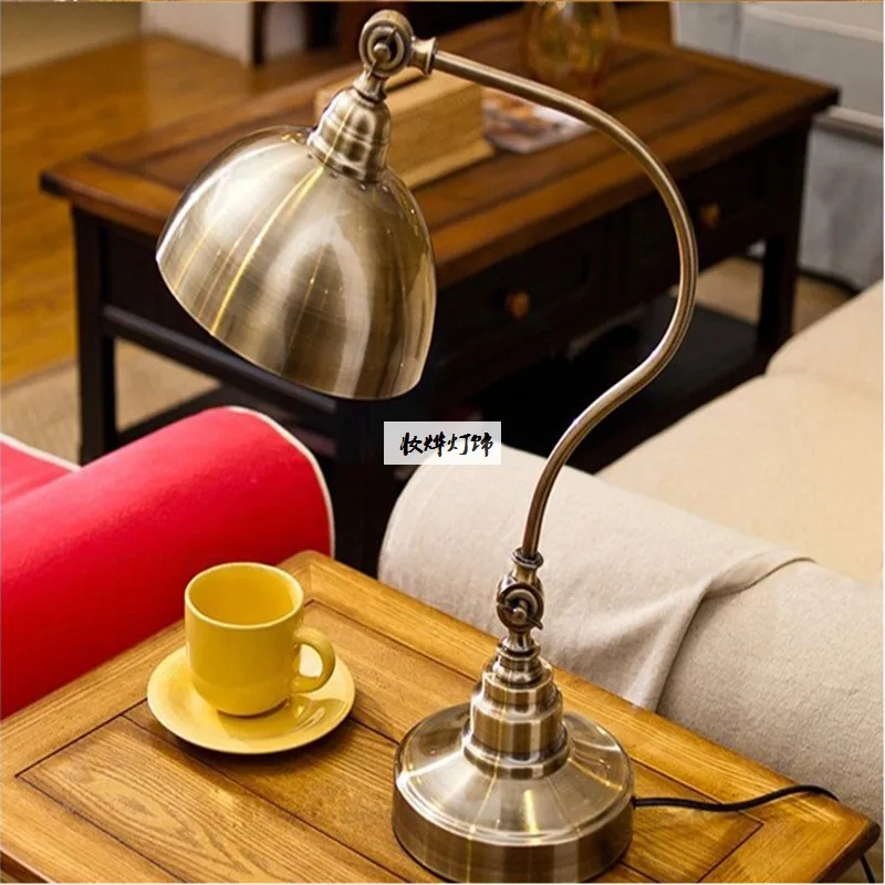 American Brass Eye-Care Table Lamp — Bedroom, Bedside & Study — view 4