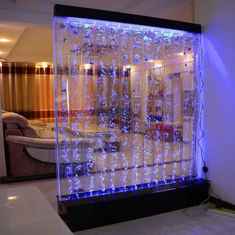 Large Acrylic Bubble Water Feature Screen — S-Curve Partition — view 5