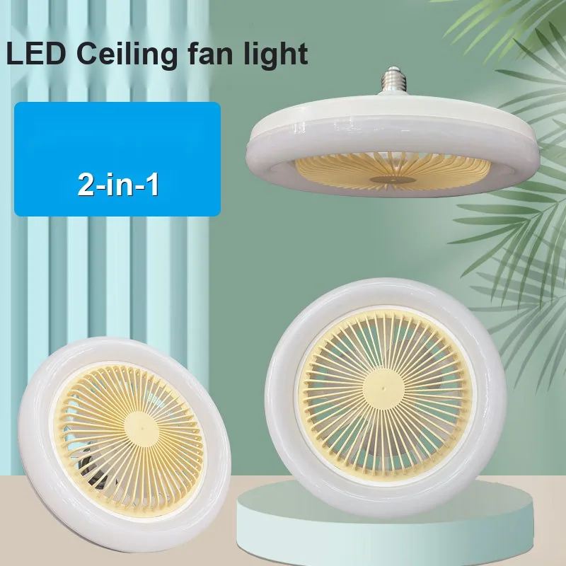 Modern Minimalist LED Ceiling Fan Light — Dining Room & Balcony — view 5