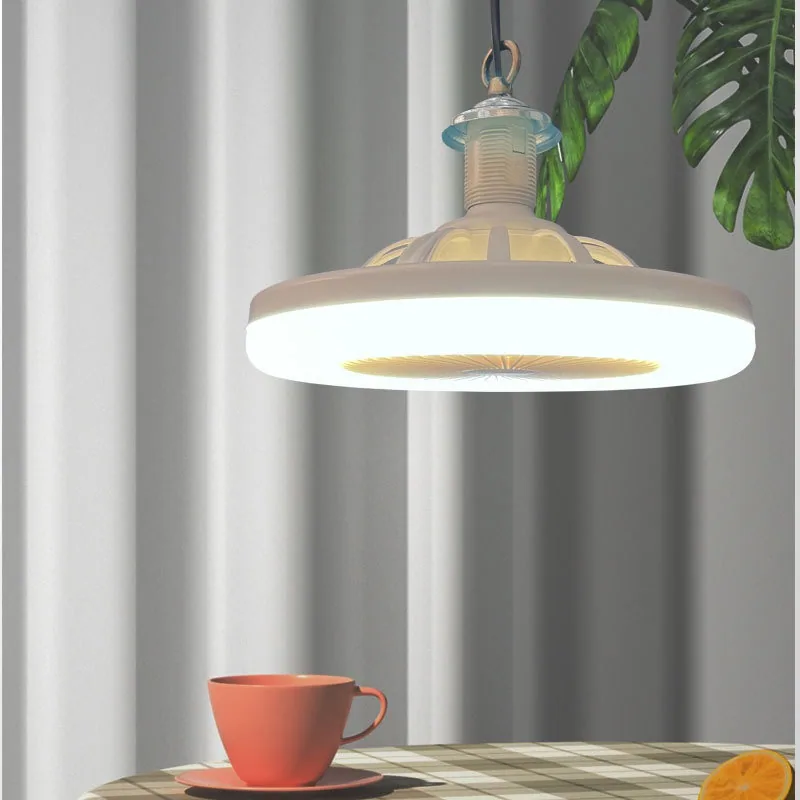 Modern Minimalist LED Ceiling Fan Light — Dining Room & Balcony — view 6