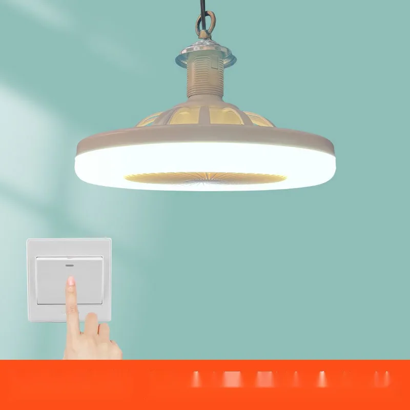 Modern Minimalist LED Ceiling Fan Light — Dining Room & Balcony — view 1