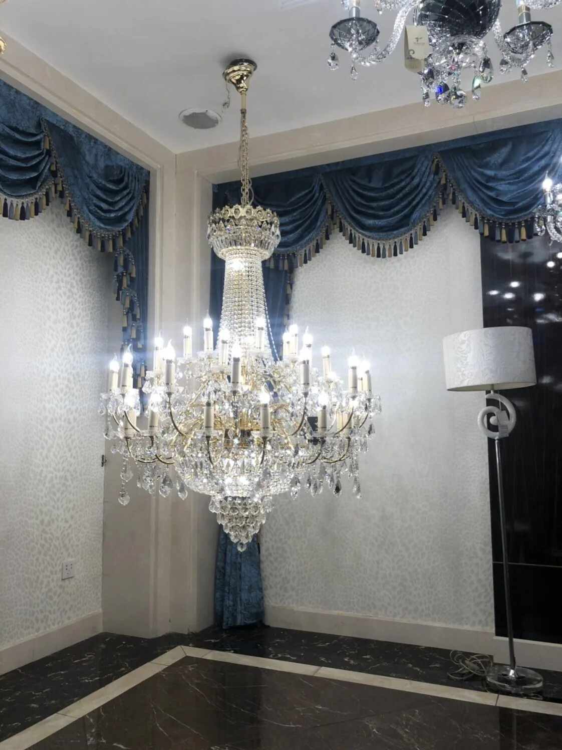 Modern Minimalist Crystal Chandelier — Villa, Hotel & Living Room — view 11
