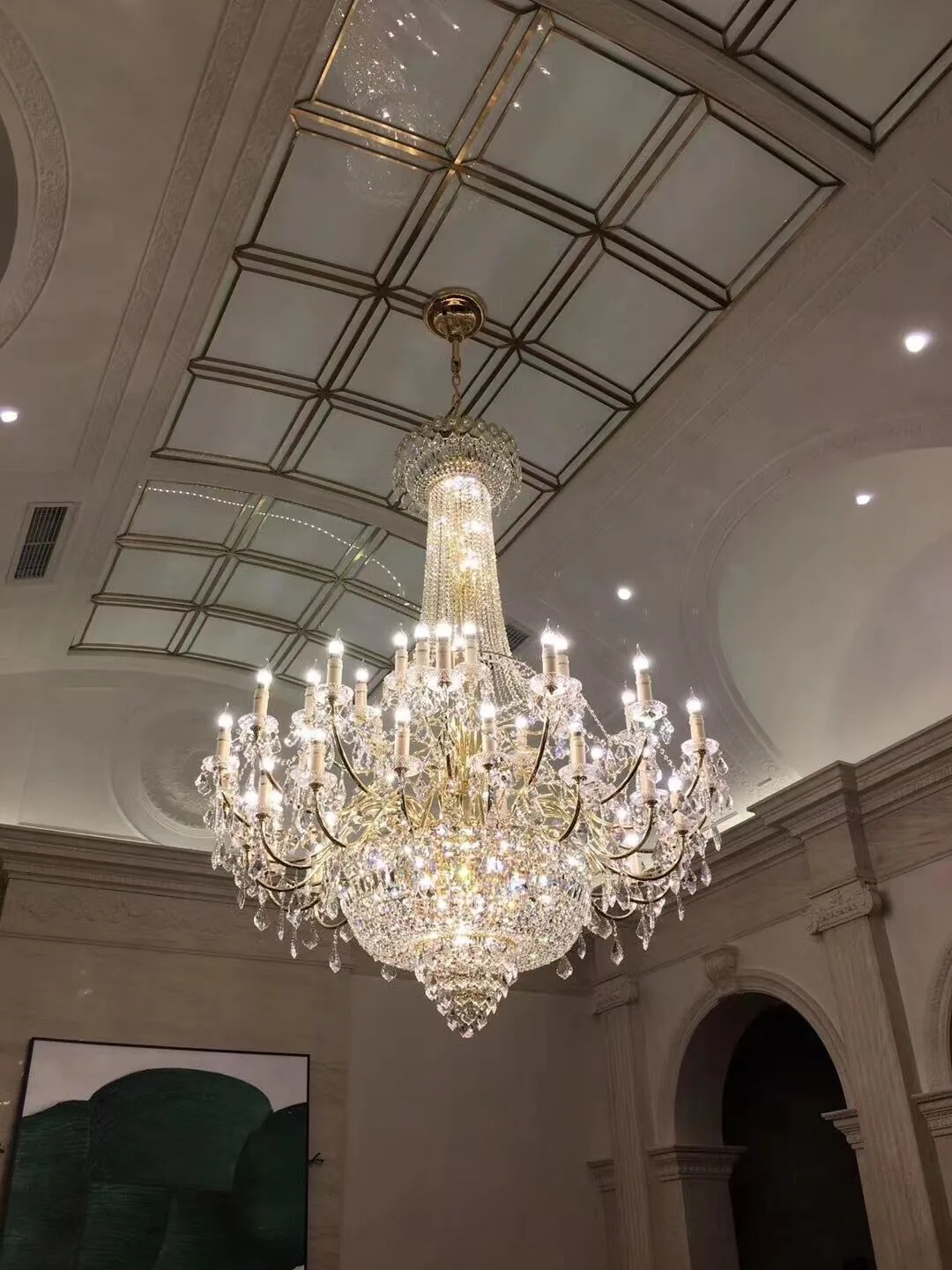 Modern Minimalist Crystal Chandelier — Villa, Hotel & Living Room — view 13