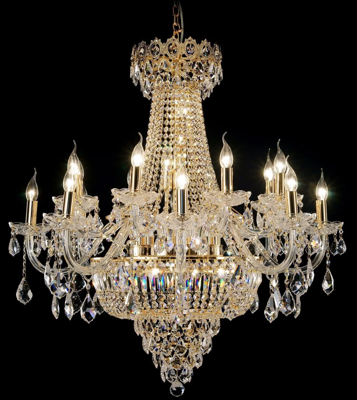 Modern Minimalist Crystal Chandelier — Villa, Hotel & Living Room — view 1