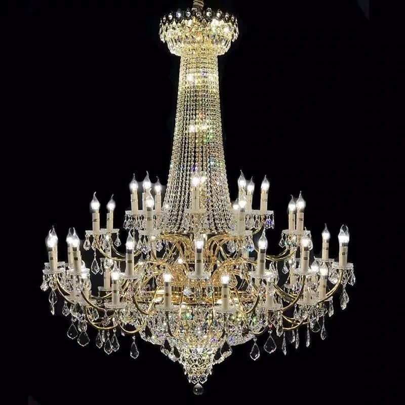 Modern Minimalist Crystal Chandelier — Villa, Hotel & Living Room — view 3