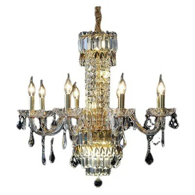 Modern Minimalist Crystal Chandelier — Villa, Hotel & Living Room — view 5