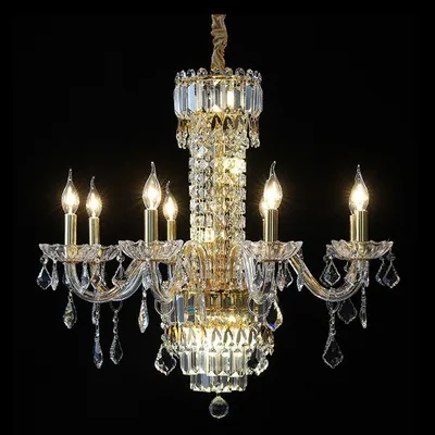 Modern Minimalist Crystal Chandelier — Villa, Hotel & Living Room — view 7