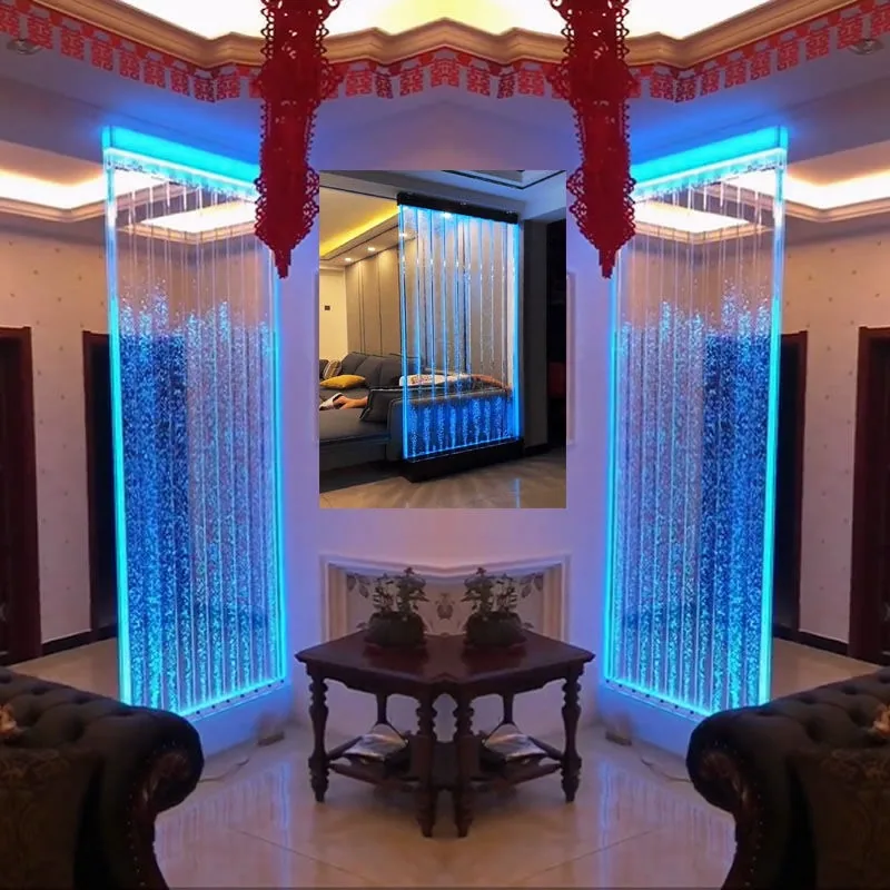 LED Colour-Changing Water Feature Wall — Corridor Partition — view 1