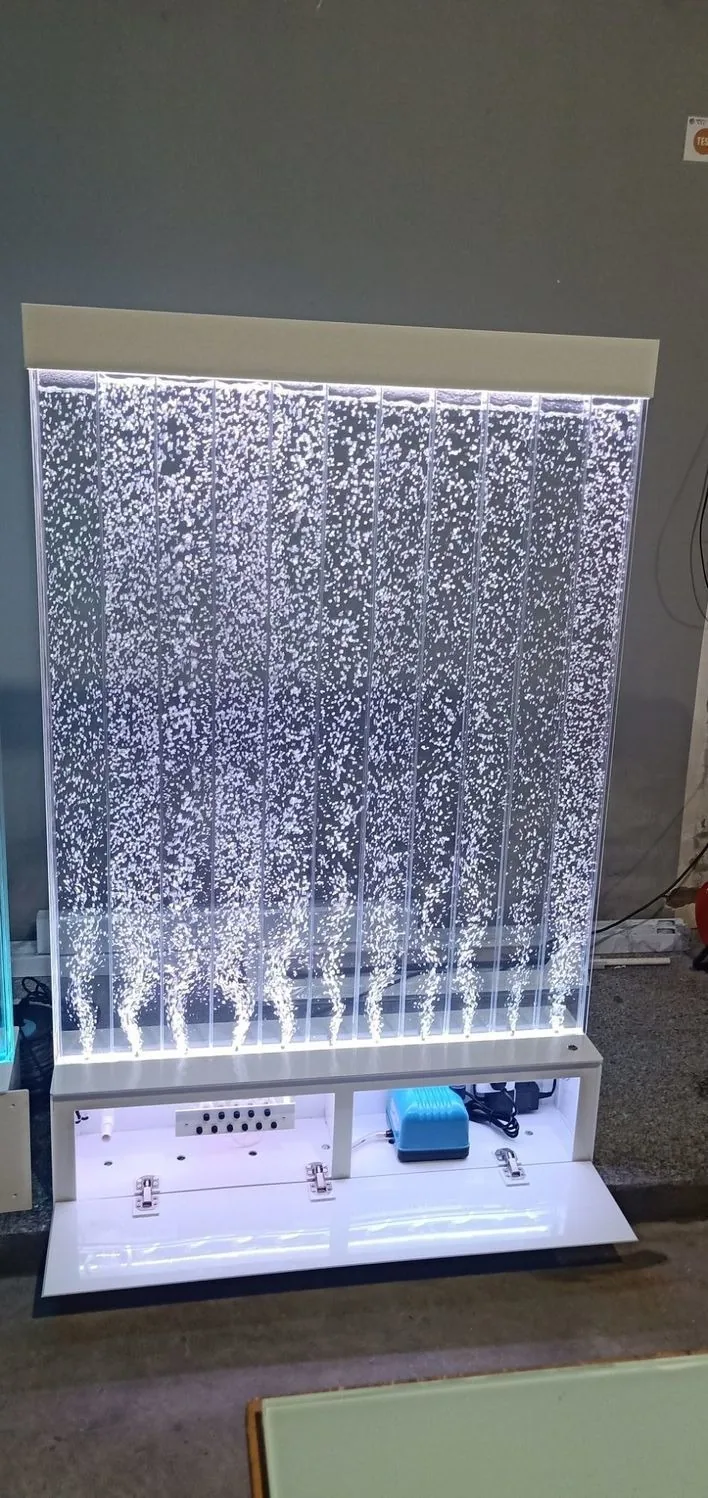 Bubble Water Feature Wall — Hallway Screen with Wine Rack — view 7