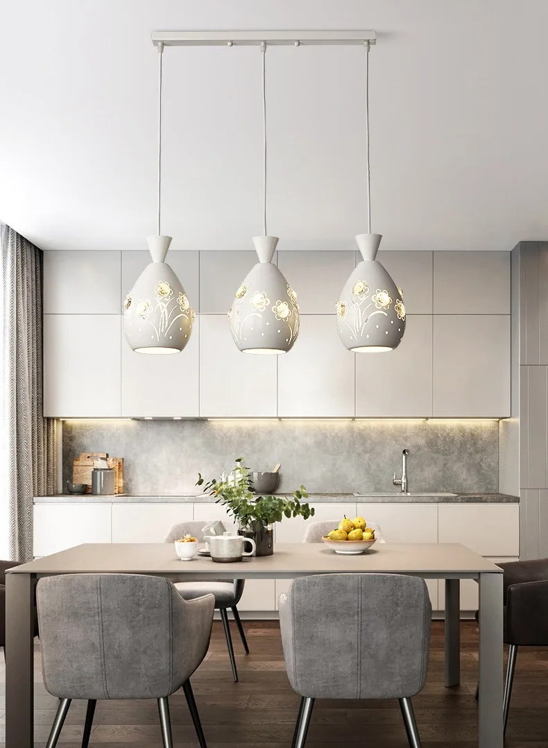 Modern Minimalist Crystal Round Chandelier — Dining Room — view 9