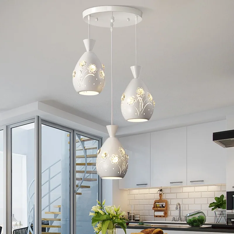Modern Minimalist Crystal Round Chandelier — Dining Room — view 2