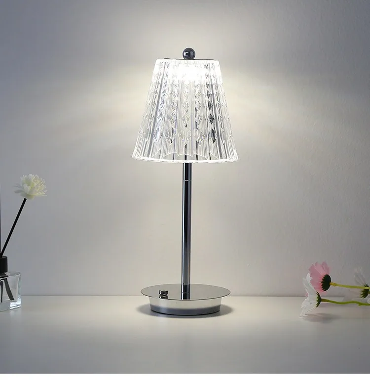 Modern Minimalist Crystal Table Lamp — Bedroom & Bedside — view 8