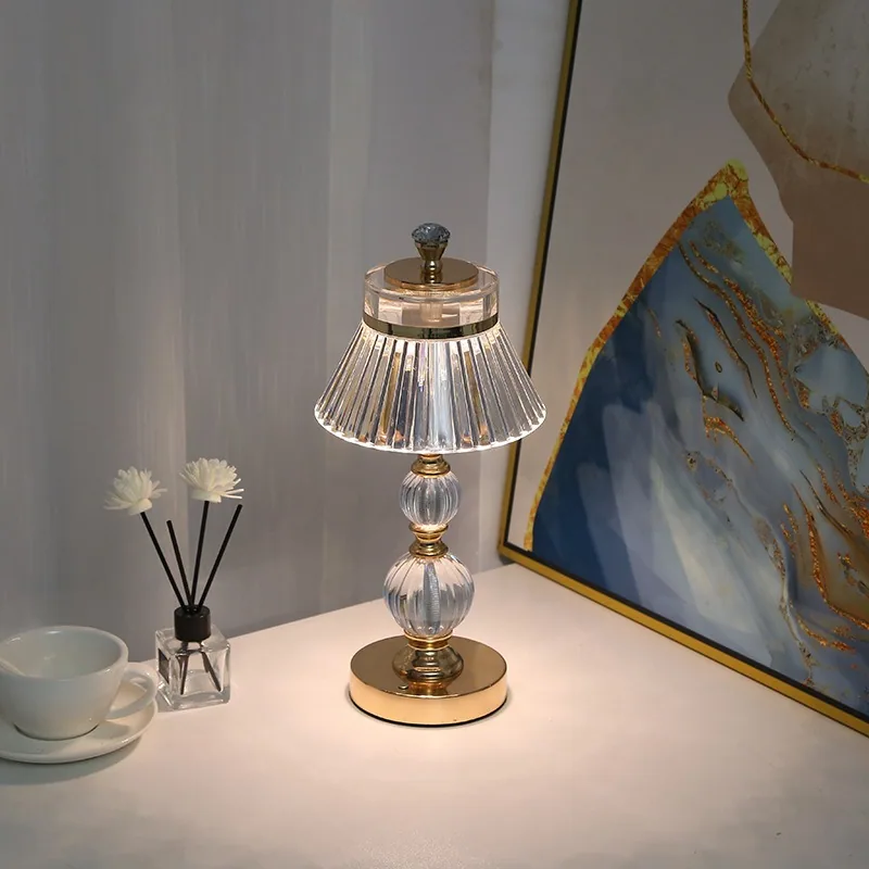 Modern Metal Table Lamp — Living Room, Bedroom & Study — view 3