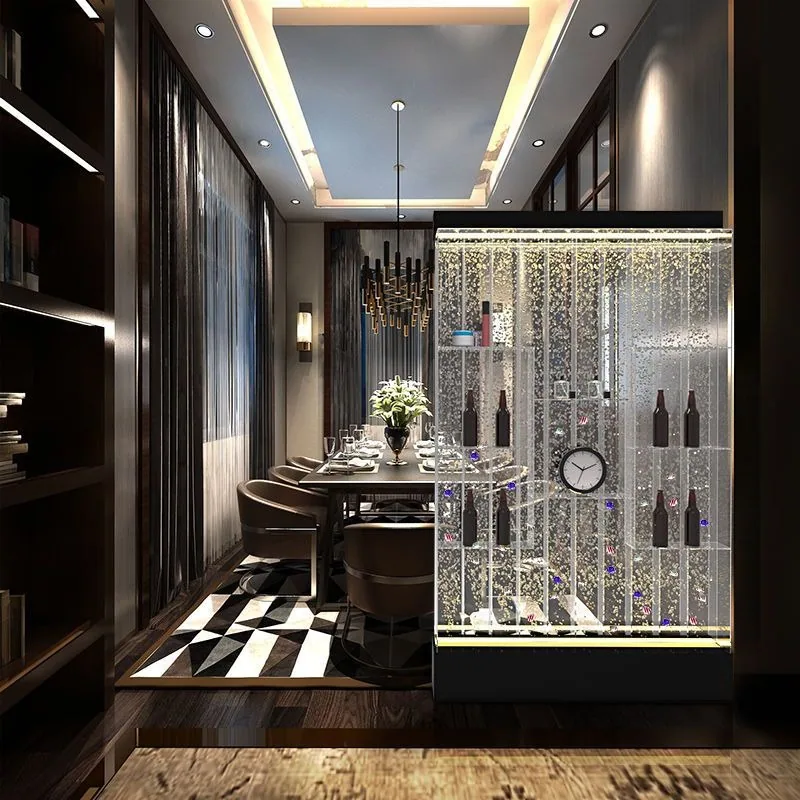 Bubble Water Feature Screen — Colour-Changing LED Partition — view 2