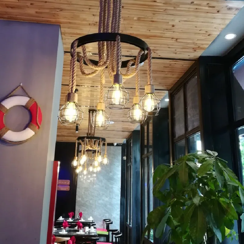 Industrial Chandelier — Living Room, Dining Room & Bar Counter — view 8