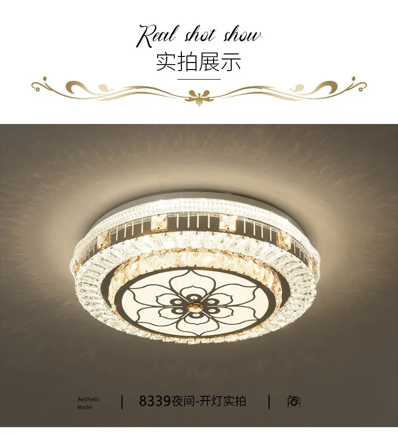Modern LED Crystal Ceiling Light — Clubhouse — view 15