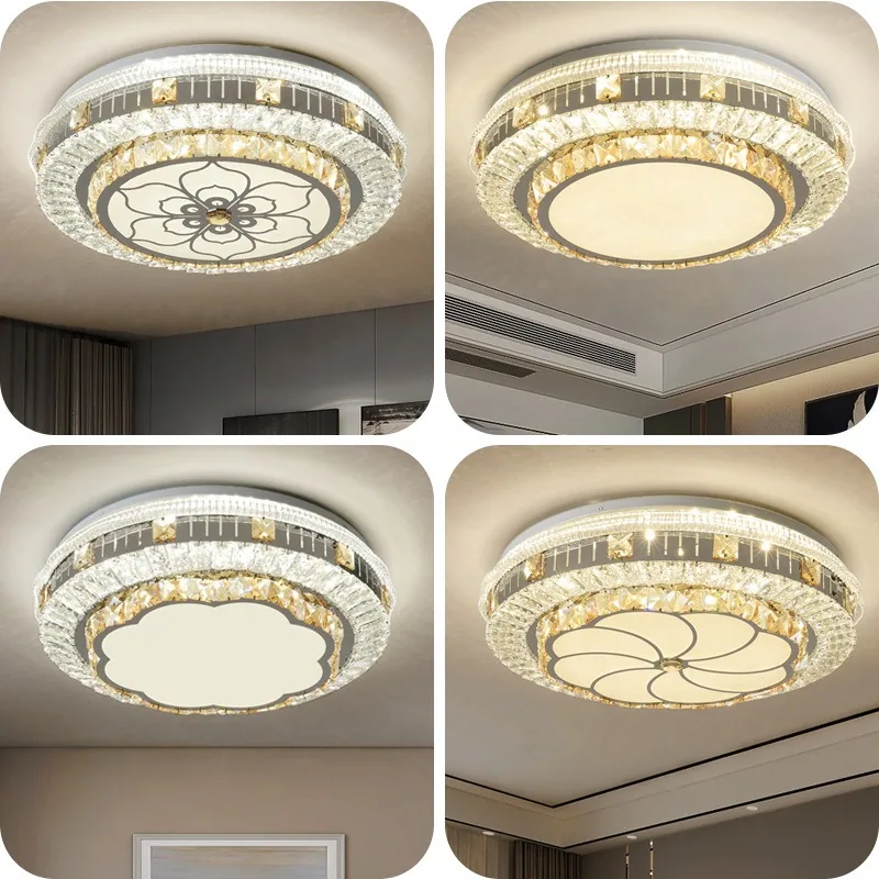 Modern LED Crystal Ceiling Light — Clubhouse — view 3