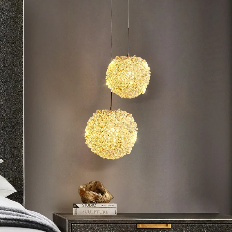Light Luxury Crystal Chandelier — Bedroom, Bedside & Walkway — view 1