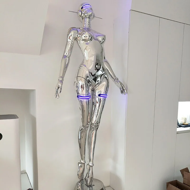 Cyberpunk Mecha Figure Sculpture — Large Floor Display Piece — view 8