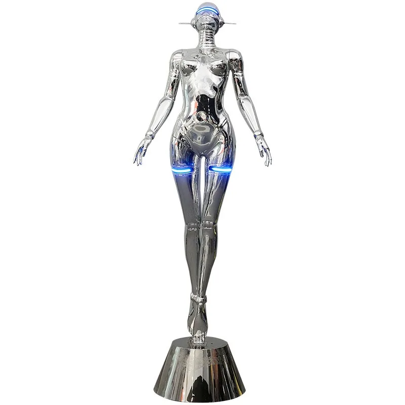 Cyberpunk Mecha Figure Sculpture — Large Floor Display Piece — view 5