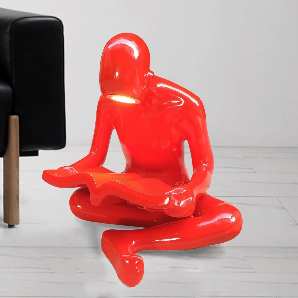Post-Modern Scholar Boy Sculpture Floor Lamp — Show Flat Series — view 3
