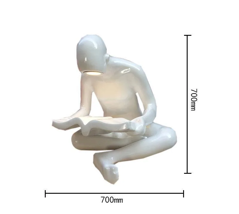Post-Modern Scholar Boy Sculpture Floor Lamp — Show Flat Series — view 6