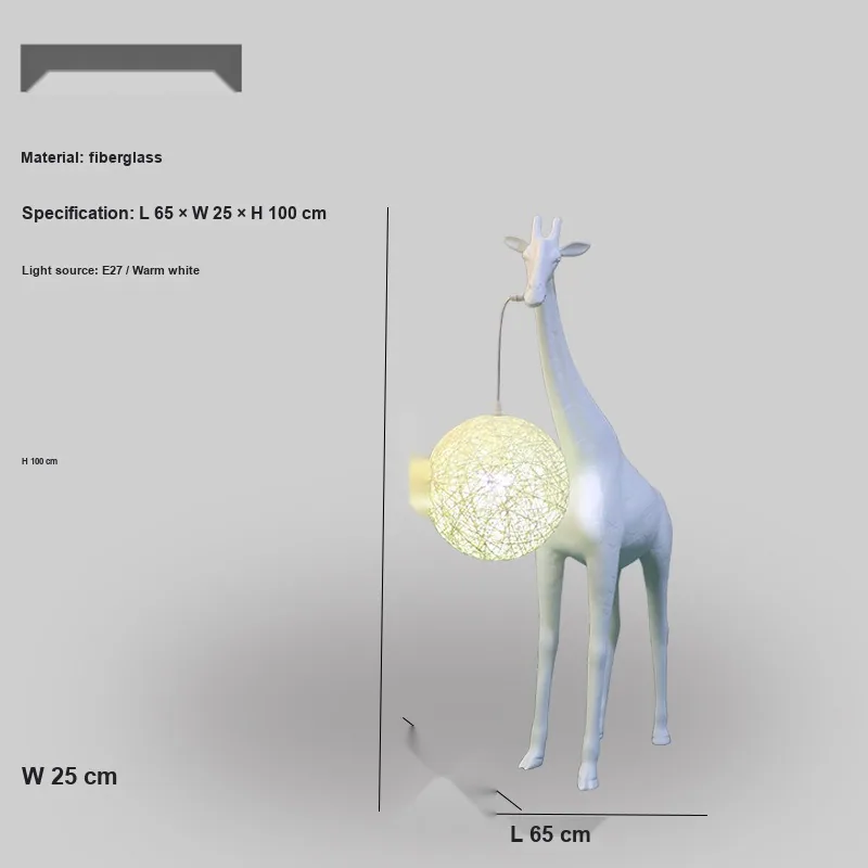 Crystal Giraffe Sculpture Floor Lamp — Showroom Centrepiece — view 5