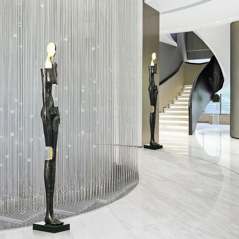 Designer Human Figure Sculpture Floor Lamp — Gallery & Lobby — view 10