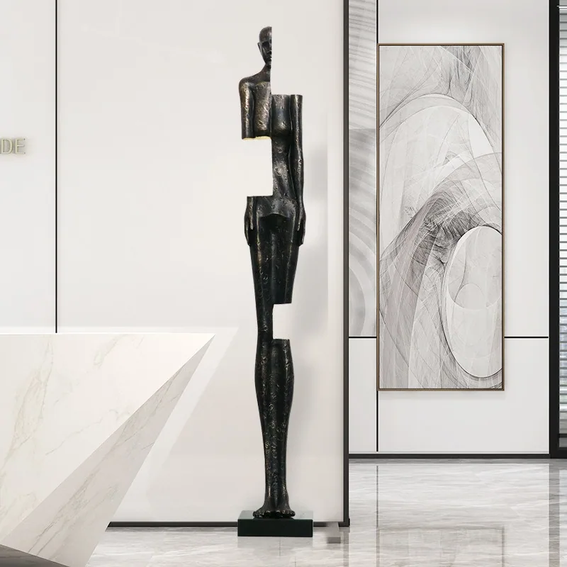 Designer Human Figure Sculpture Floor Lamp — Gallery & Lobby — view 2