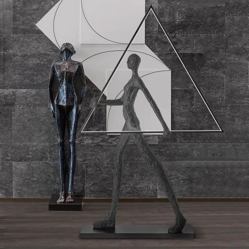 Abstract Figure Sculpture Floor Lamp — Hotel Lobby Art — view 10