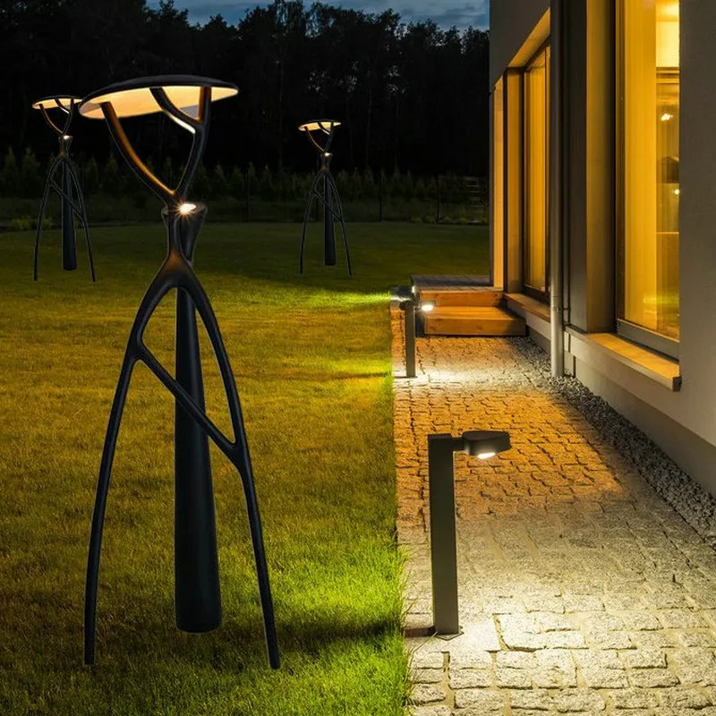 Fiberglass Outdoor Landscape Pillar Lamp — Nordic Garden Series — view 3